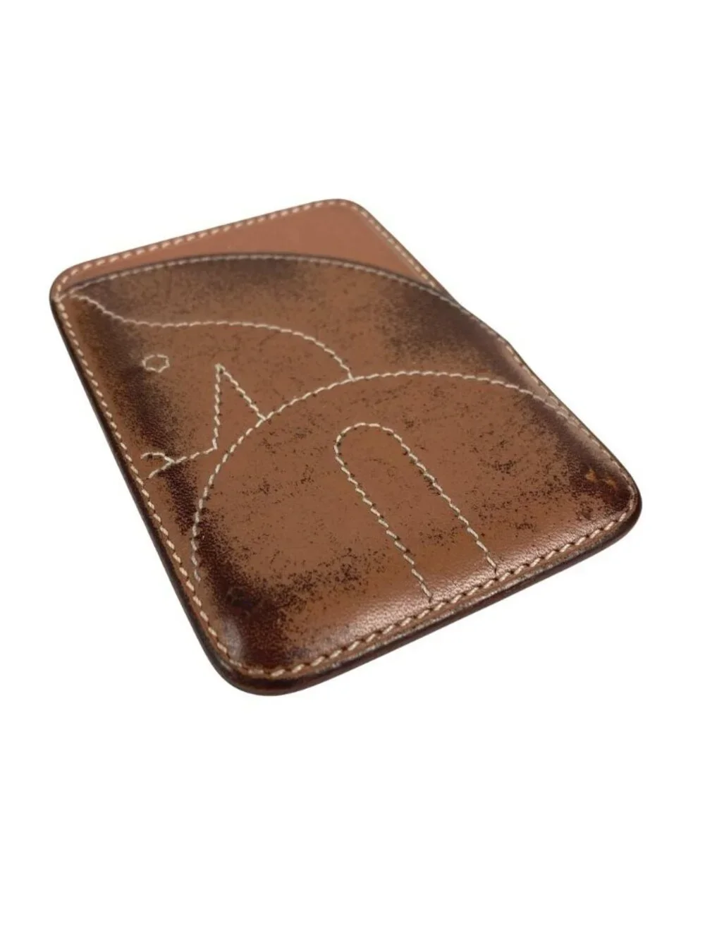 Hermes Card Case Magsafe Eman Cheval Leather Brown